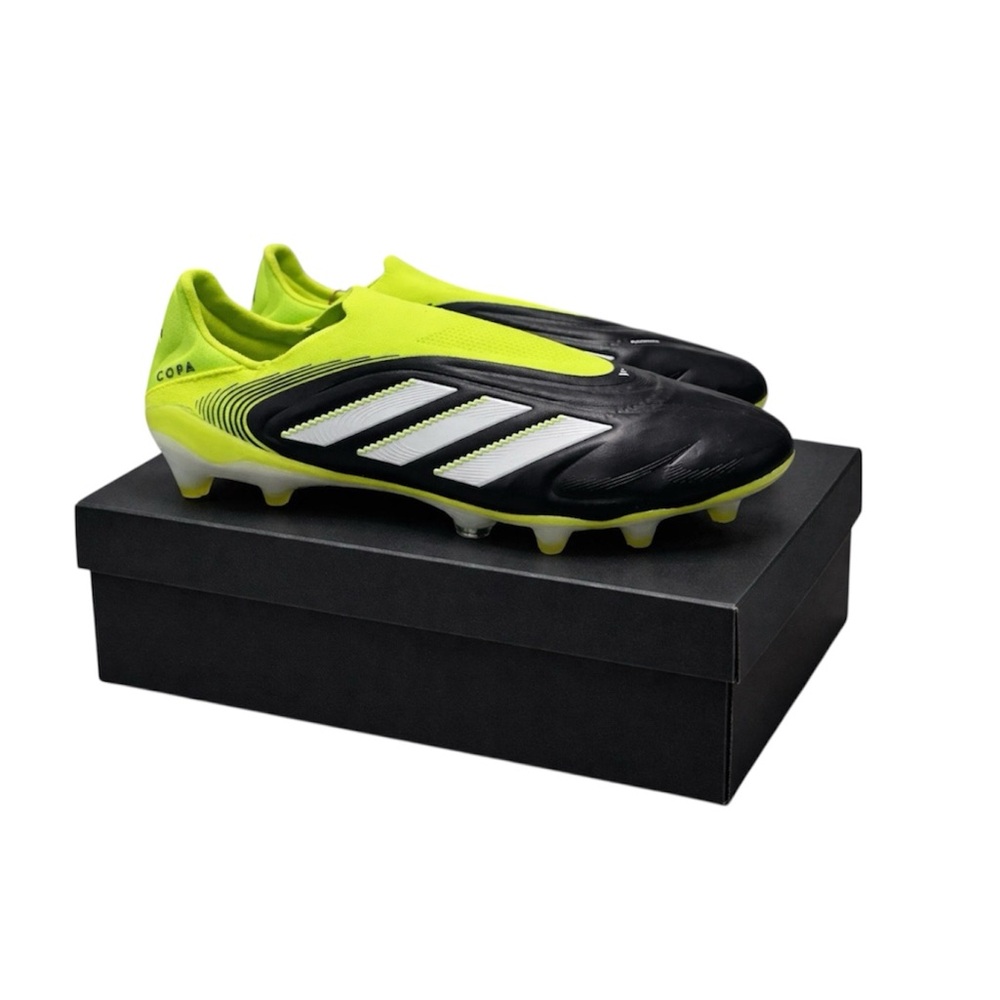 Adidas Copa Pure 3 III Elite FG Laceless Soccer Cleats Black Bright volt Green